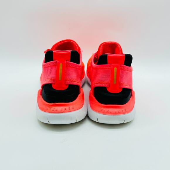 Nike Free Rn Womens 8 Orange Flyknit Running Shoes Athletic Sneakers Trainers - Picture 6 of 10
